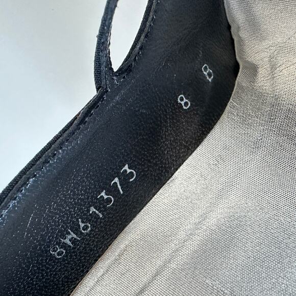 Stuart Weitzman Black Pointed Toe Bow Mary Jane Heels Pumps Size 8 B - Picture 10 of 16